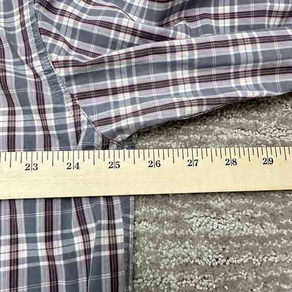 Cinch Shirt Mens XL Gray Pink Plaid Button Down Long Sleeve Western Rodeo Cowboy - Picture 11 of 12